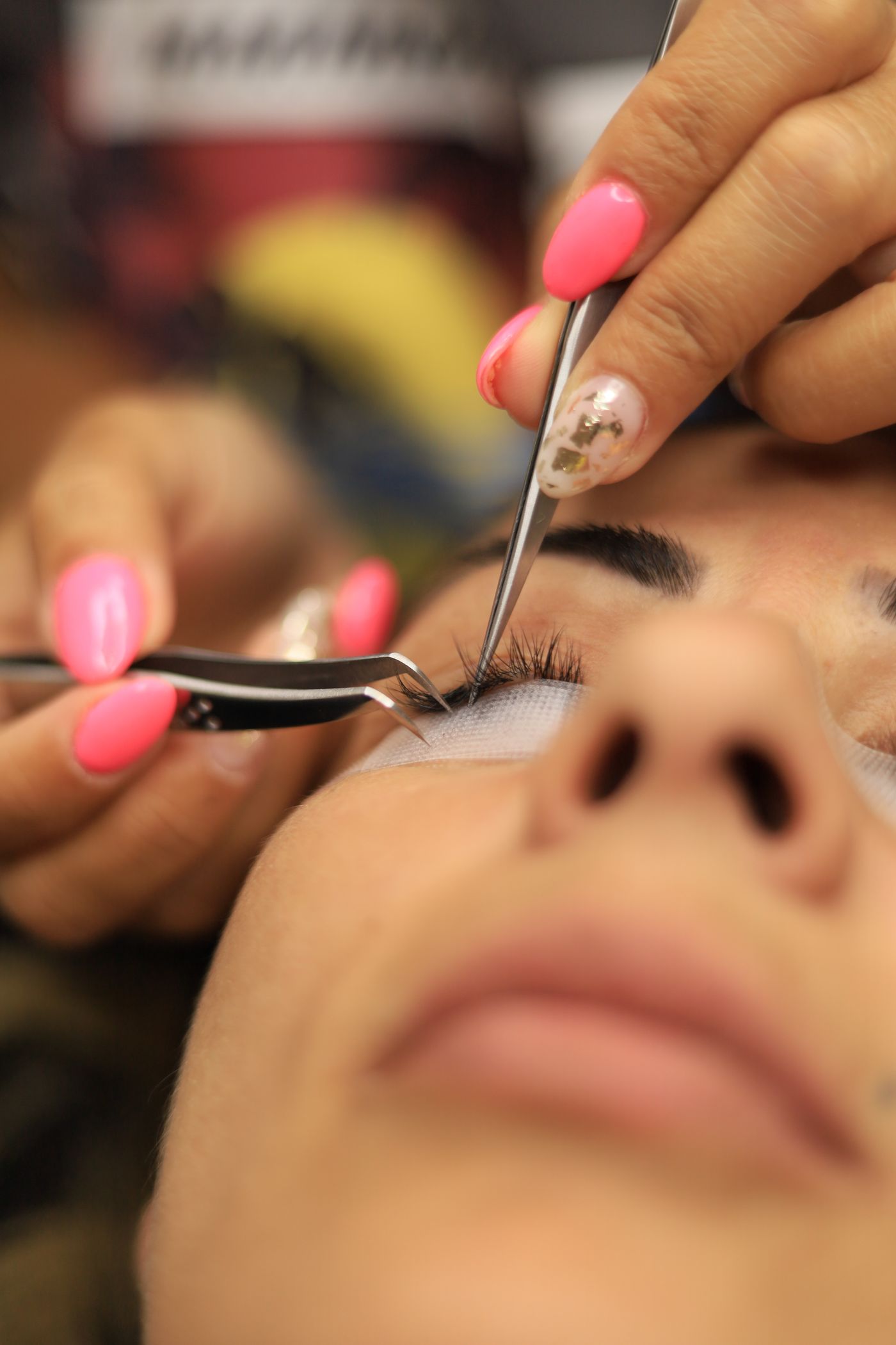 Wimpernverlängerung – Nahaufnahme
